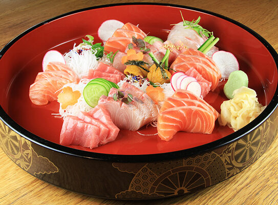 Sashimi and sushi catering platter made fresh at Zushi Sydney
